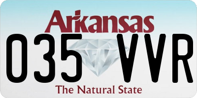 AR license plate 035VVR