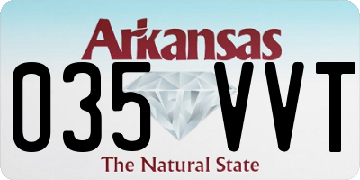 AR license plate 035VVT