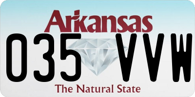 AR license plate 035VVW
