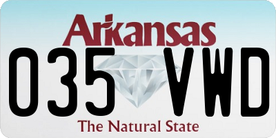 AR license plate 035VWD