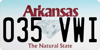 AR license plate 035VWI