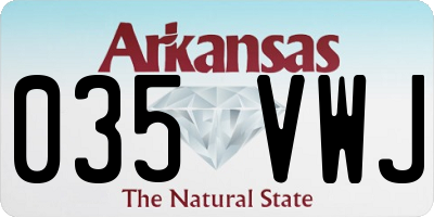 AR license plate 035VWJ