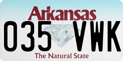 AR license plate 035VWK