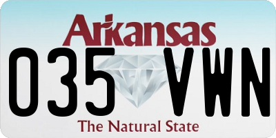 AR license plate 035VWN