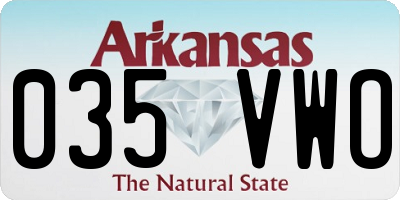 AR license plate 035VWO