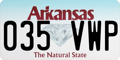 AR license plate 035VWP