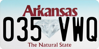 AR license plate 035VWQ