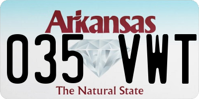 AR license plate 035VWT