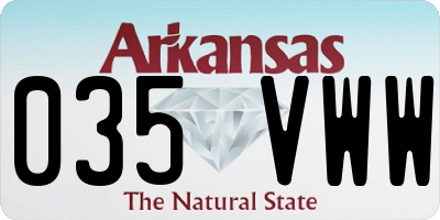 AR license plate 035VWW