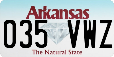 AR license plate 035VWZ
