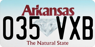 AR license plate 035VXB
