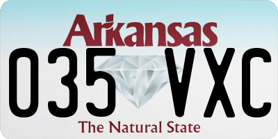 AR license plate 035VXC