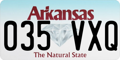 AR license plate 035VXQ