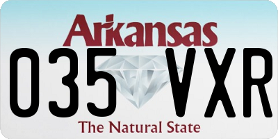 AR license plate 035VXR