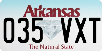 AR license plate 035VXT