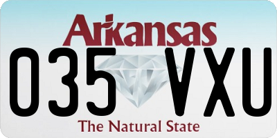 AR license plate 035VXU