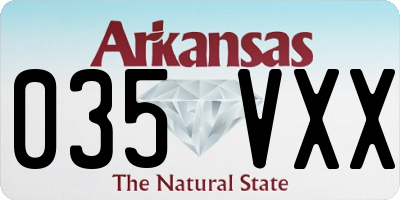 AR license plate 035VXX