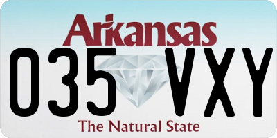 AR license plate 035VXY