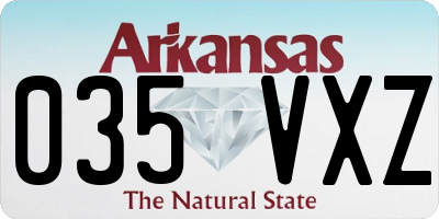AR license plate 035VXZ
