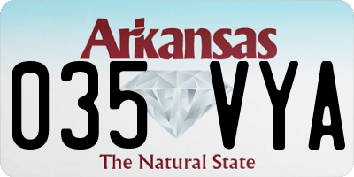 AR license plate 035VYA