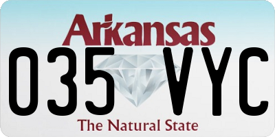 AR license plate 035VYC