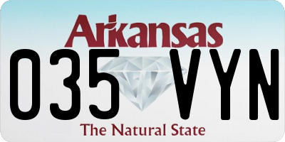 AR license plate 035VYN