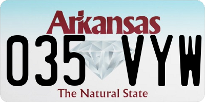 AR license plate 035VYW