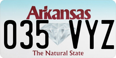 AR license plate 035VYZ