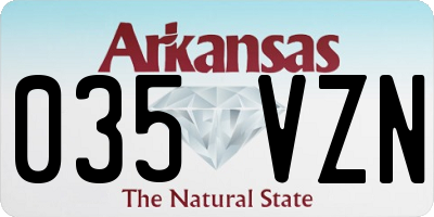 AR license plate 035VZN