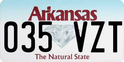 AR license plate 035VZT
