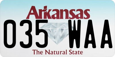 AR license plate 035WAA