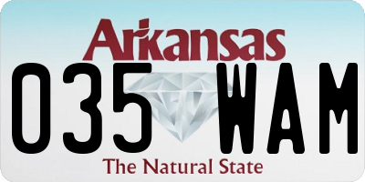 AR license plate 035WAM