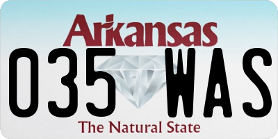 AR license plate 035WAS