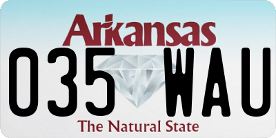 AR license plate 035WAU