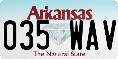 AR license plate 035WAV