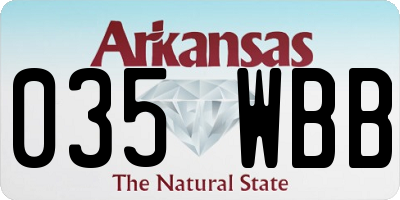 AR license plate 035WBB