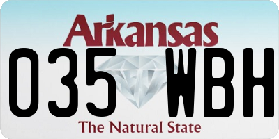 AR license plate 035WBH