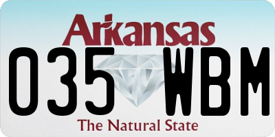 AR license plate 035WBM