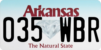 AR license plate 035WBR