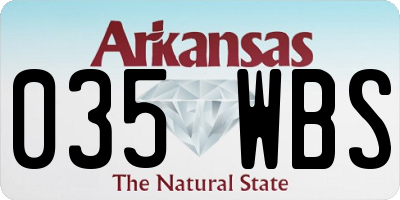 AR license plate 035WBS