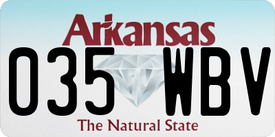 AR license plate 035WBV