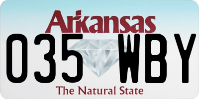 AR license plate 035WBY