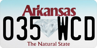 AR license plate 035WCD