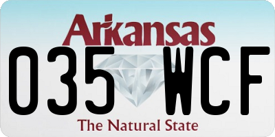 AR license plate 035WCF