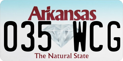 AR license plate 035WCG