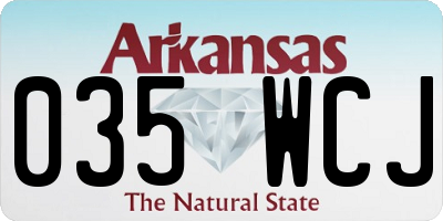 AR license plate 035WCJ