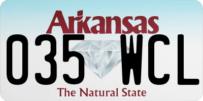 AR license plate 035WCL