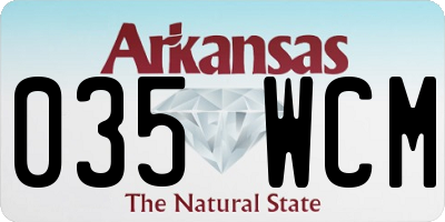 AR license plate 035WCM