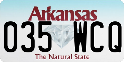 AR license plate 035WCQ