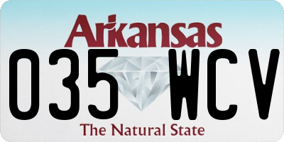 AR license plate 035WCV